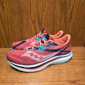 Saucony Endorphin Pro 2 Mens Running Shoes Coral Teal Black Size 12 EUR 46.5